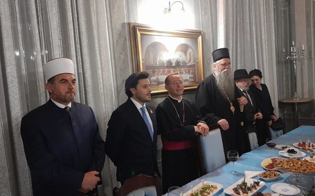 Митрополит Јоаникије на Божићном пријему у ординаријату Барске надбискупије