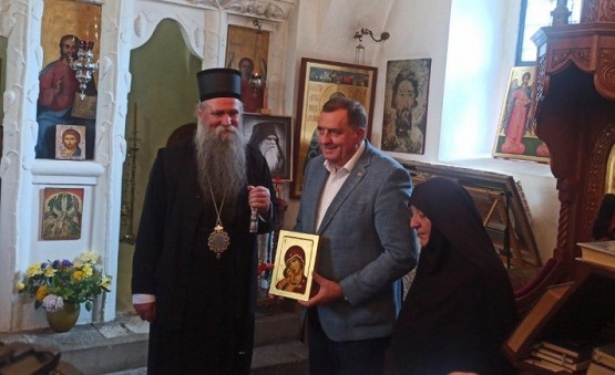 Митрополит Јоаникије у манастиру Ждребаоник разговарао са српским чланом Предсједништва БиХ Милорадом Додиком