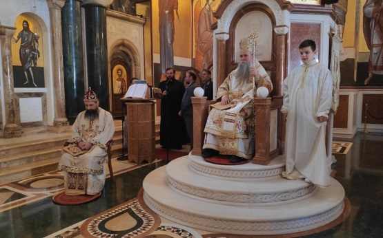 Епископи Јоаникије и Методије богослужили у храму Васкрсења Христовог у Подгорици