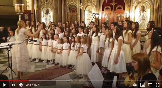ХРИСТОС ВОСКРЕСЕ У ИЗВОЂЕЊУ ДЈЕЧИЈЕГ ХОРА СПД ЈЕДИНСТВО