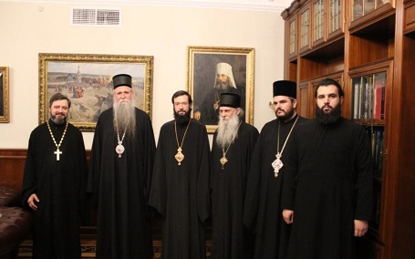 Сусрет Митрополита Јоаникија и Епископа Јована са Митрополитом волоколамским Антонијем