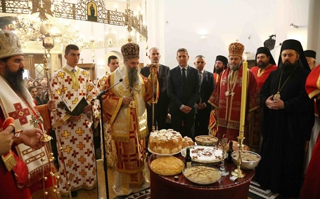 Патријарх Порфирије началствовао прославом славе храма Светог Димитрија на Новом Београду