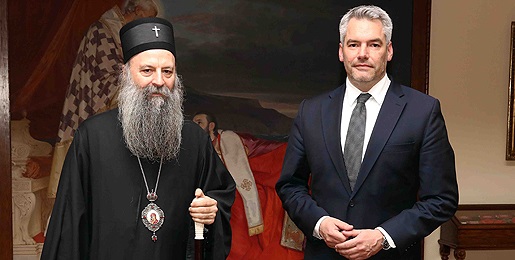 Патријарх Порфирије примио аустријског канцелара Нехамера
