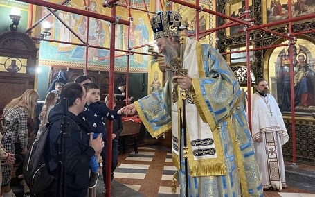 Патријарх Порфирије на Цвети богослужио у Загребу