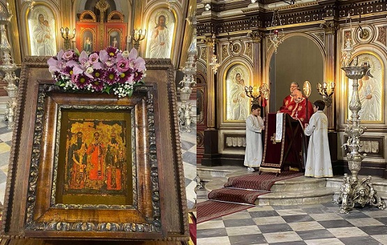 Света Литургија на празник Света Три Јерарха служена у цркви Светог Николе