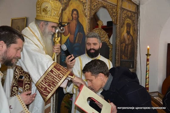 Селектор Владимир Гојковић у Цетињском манастиру: Част ми је овдје бити, хвала на благослову, репрезентацији то много значи